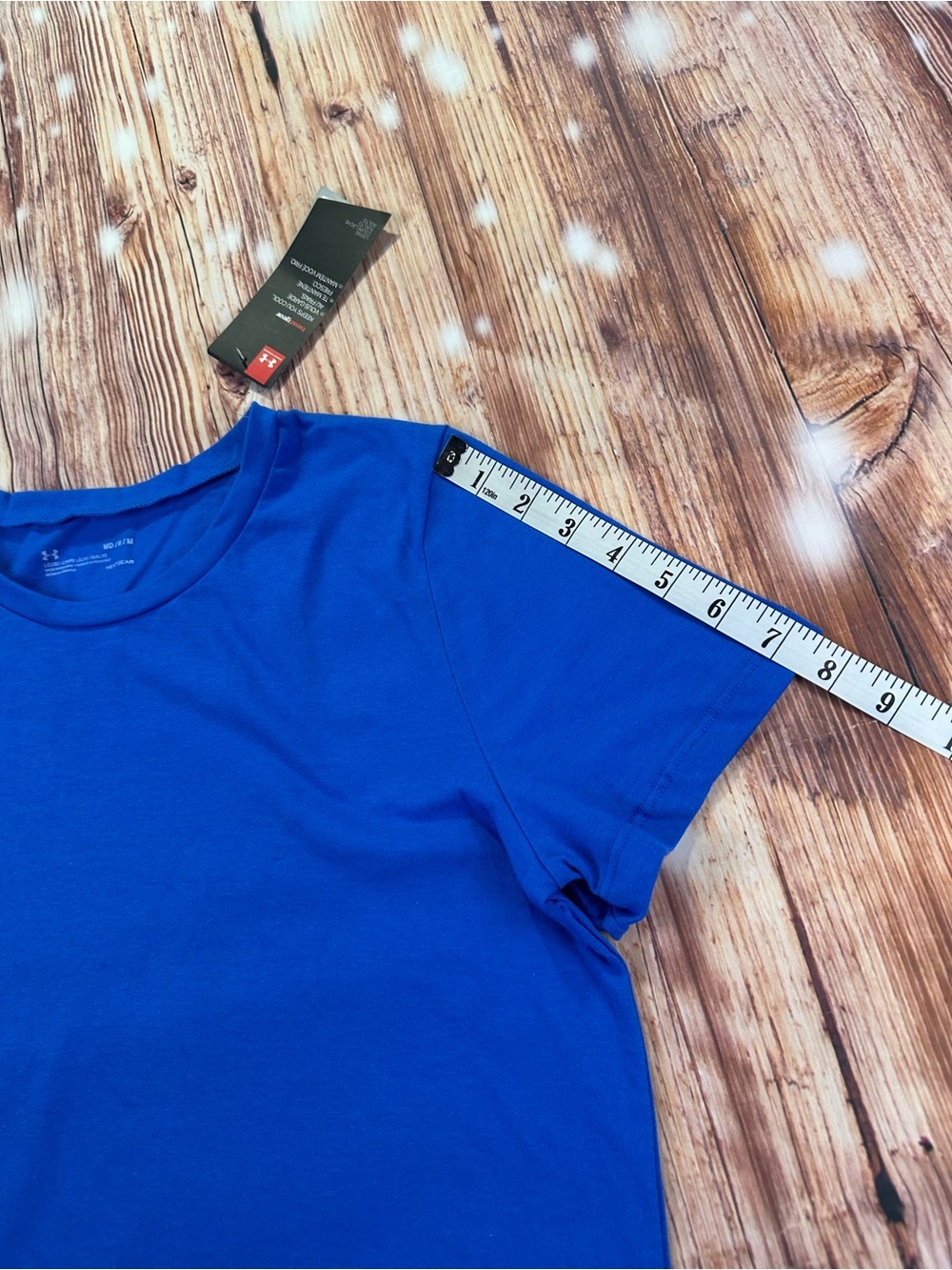NWT Under Armour Women’s Blue Crew Neck Tee Loose Size Medium - Picture 7 of 9